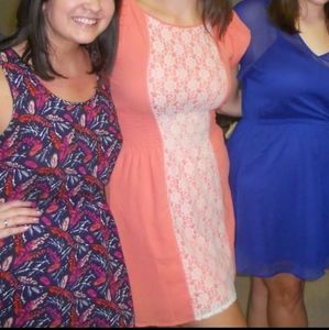 Pinky Salmon Lace dress